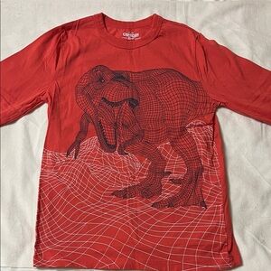 OshKosh B'gosh | Boys Red Dinosaur Long Sleeve Tee | 8